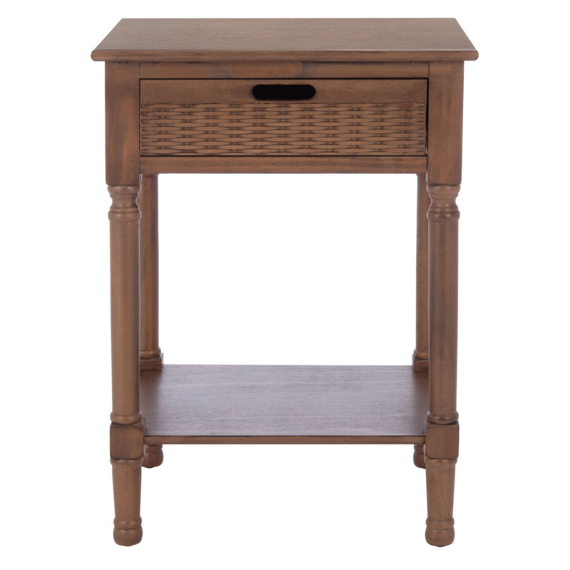 Peters End Table with Storage, Brown
