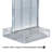 Two-Sided Pegboard Floor Display On a Square Studio Base: Panel Size: 16"W x 60"H