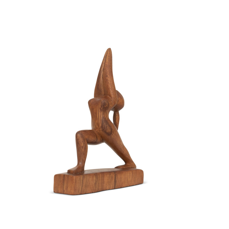 Mini figurines de yoga faites à la main en bois de 8 po, statue de pose de yoga, décor de studio de salle de yoga, cadeau de Yogi Mindful Home Decor, objets de décoration de tablette décorative - haute fente