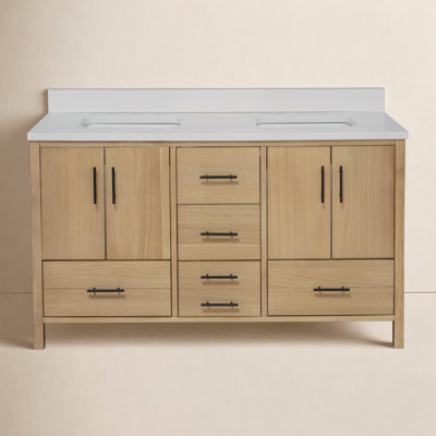 Kiara 60'' Double Bathroom Vanity with Top