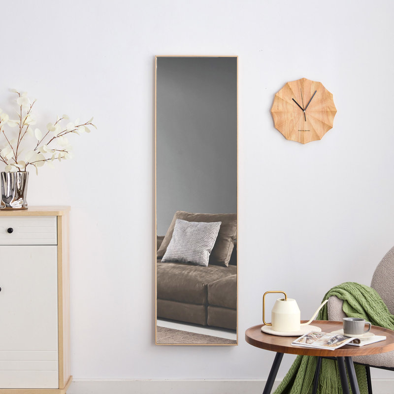 Miroir pleine grandeur en bois massif, miroir d'habillage, entrée de chambre à coucher, miroir décoratif
