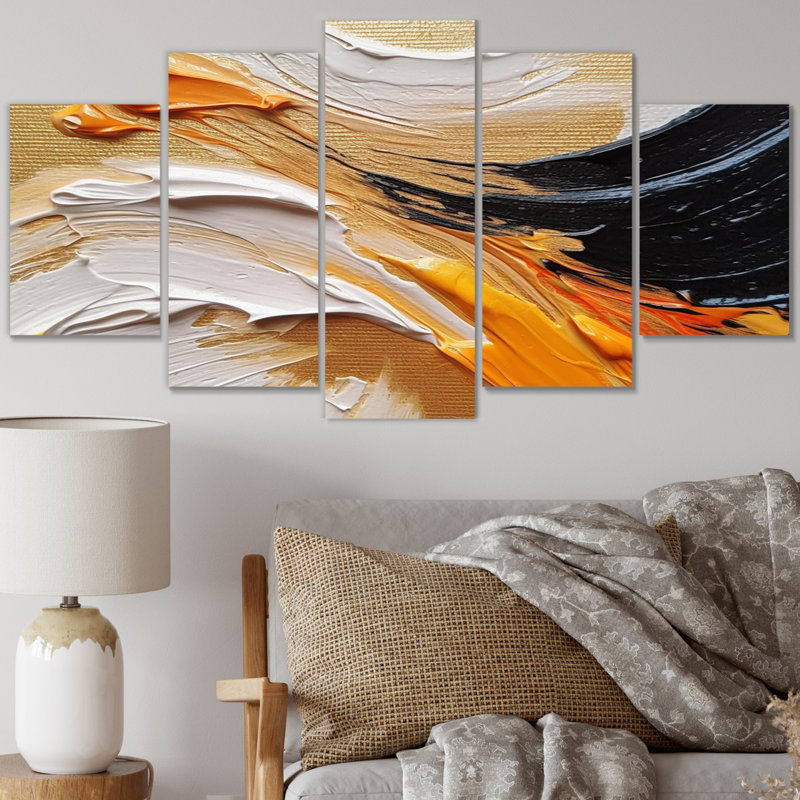 Chingiz - Abstract Spirals Canvas Print - 5 Panels