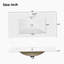 Meuble-lavabo moderne avec lavabo en céramique, plusieurs tiroirs, tablettes réglables, portes à fermeture en douceur pour un rangement efficace dans les petites et moyennes salles de bain