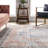 Performance Distressed Traditional Orange/Black/White Rug-927507199