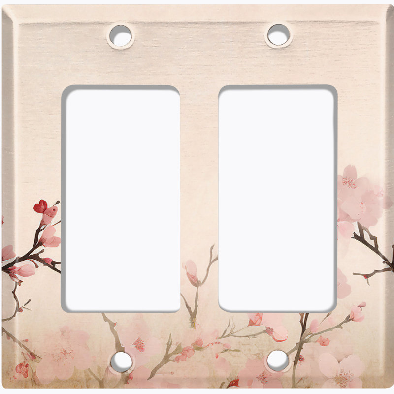 Plaque murale pour arbre de Noël rose et fleurs de sakura rose