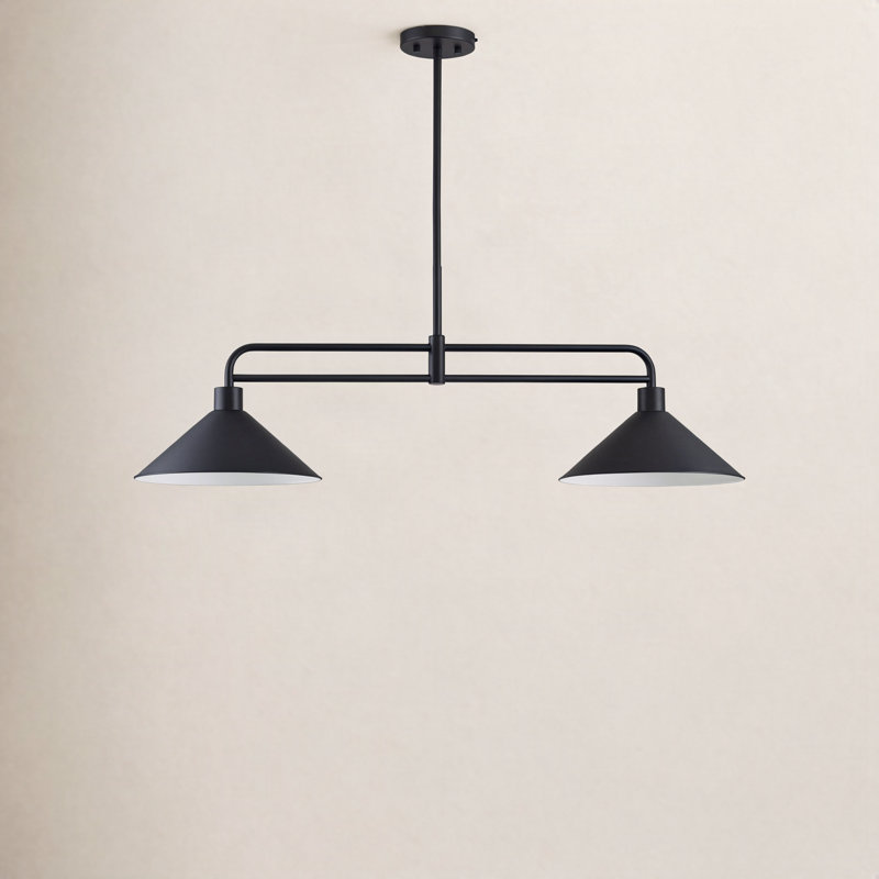 Fayra Industrial Linear Pendant, Black