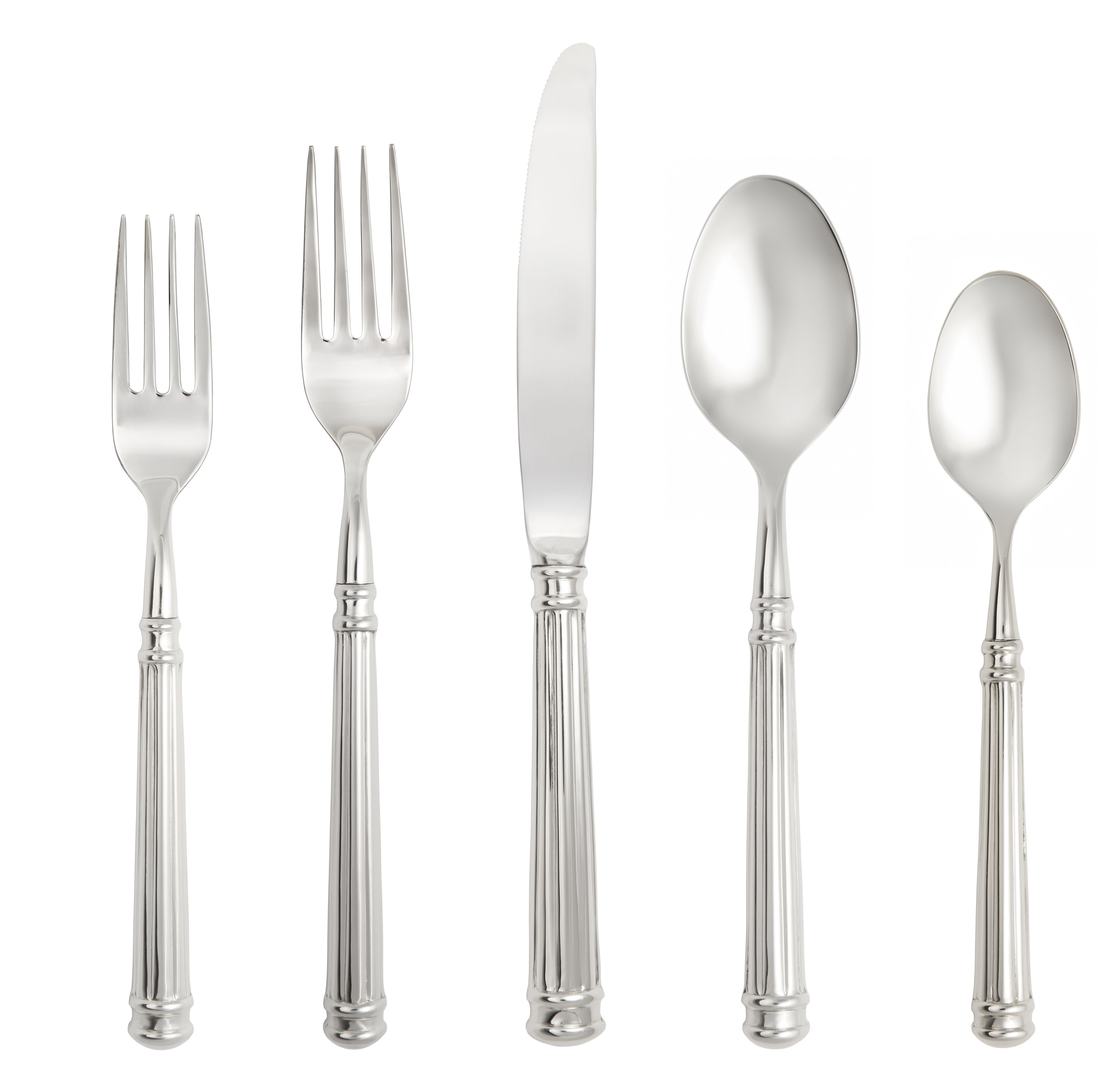 Fortessa Nyssa 5 Piece 18/10 Stainless Steel Flatware Set, Service for 1 | Wayfair