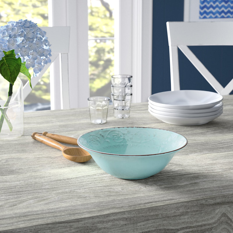 Beachcrest Home™ Nolanville Serving Bowl, Antique Turquoise