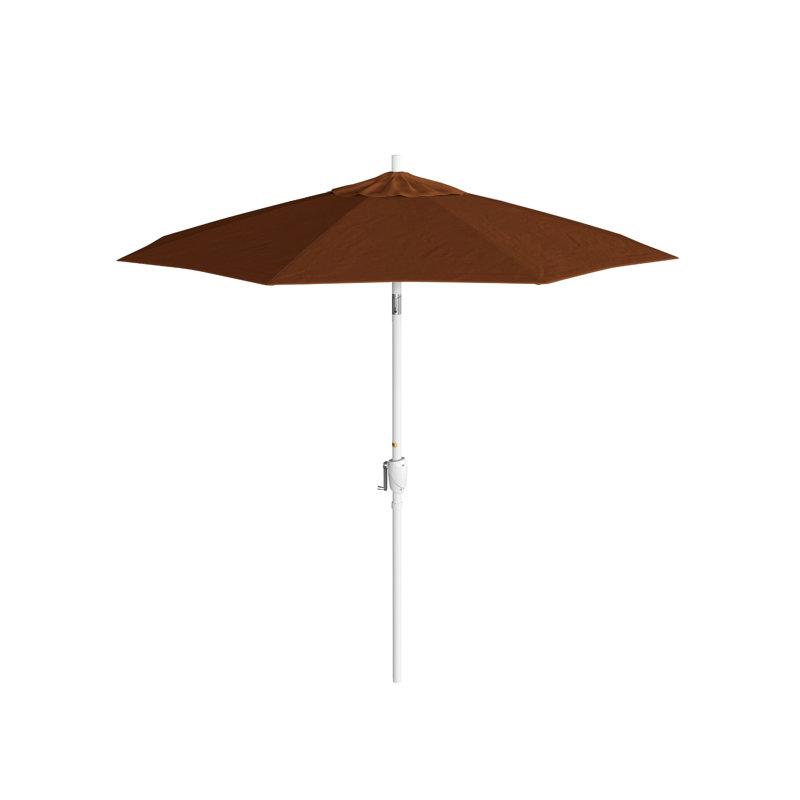 Parasol de marché 7,5', Blanc, Toile toile terre cuite Sunbrella®, Sunbrella®