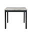Ensemble de salle à manger à hauteur de comptoir 5 pièces, table carrée en faux marbre blanc avec chaises capitonnées noires capitonnées