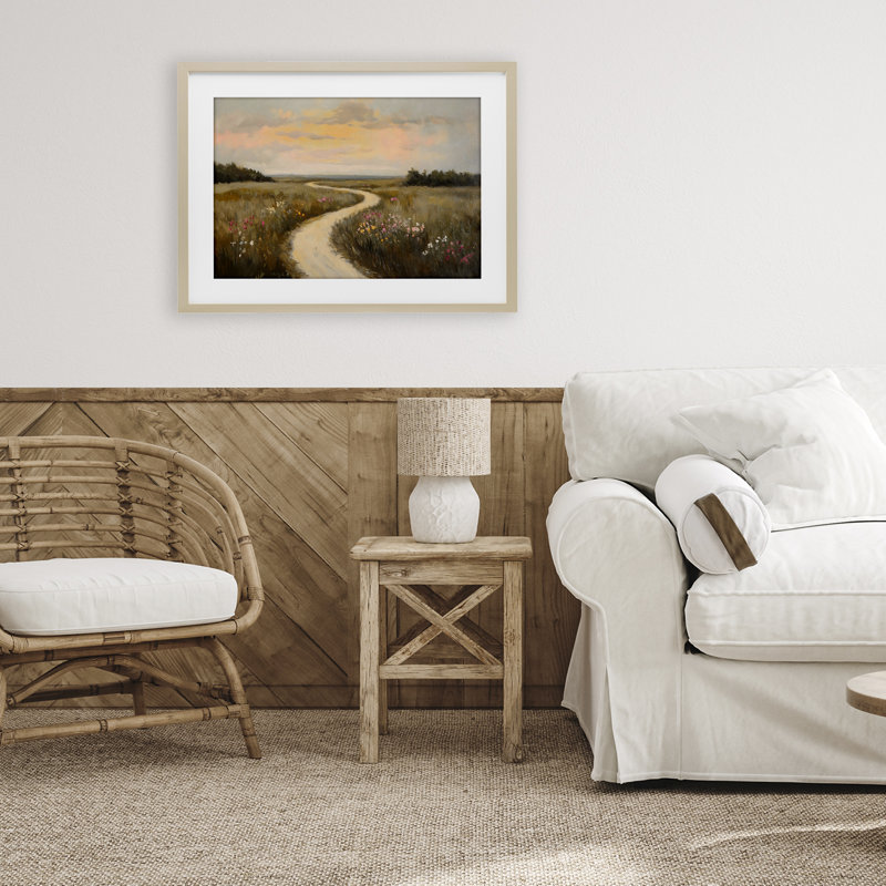 «Path To Sunset View», reproduction encadrée sous verre, conception de Franklyn Gregory, H 17 po x l 23 po