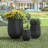 Egg-Shaped Stone-Look Planter Set Of 3 With Drainage Holes And Rubber Plug-307684661