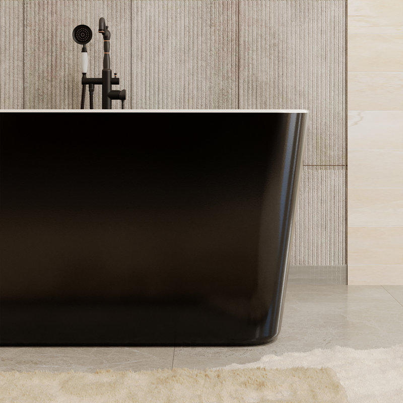 Glendale Casainc 43'' Freestanding Soaking Acrylic Bathtub