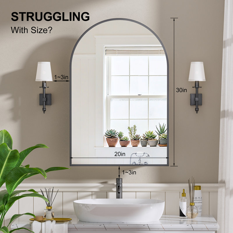 Poulton Frameless Medicine Cabinet Mirror Adjustable, Matte Black