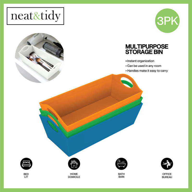 Rebrilliant Nyeisha Plastic Decorative Bin, Assorted