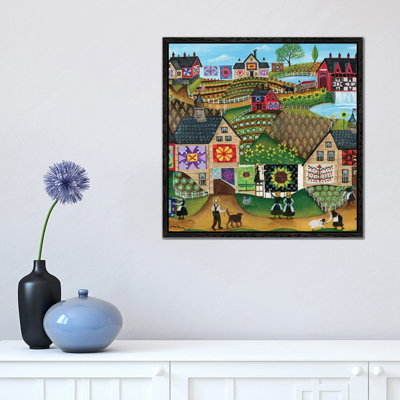 Quilters Sunflower Farmland 1 Piece Painting on Canvas