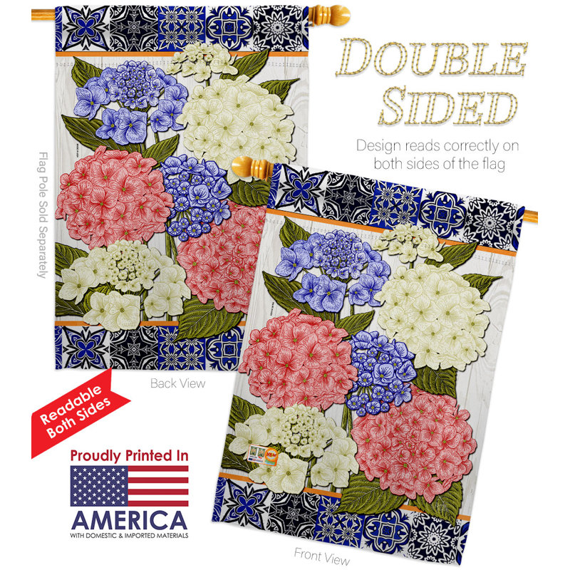 Double Sided 40'' H x 28'' W Polyester House Flag