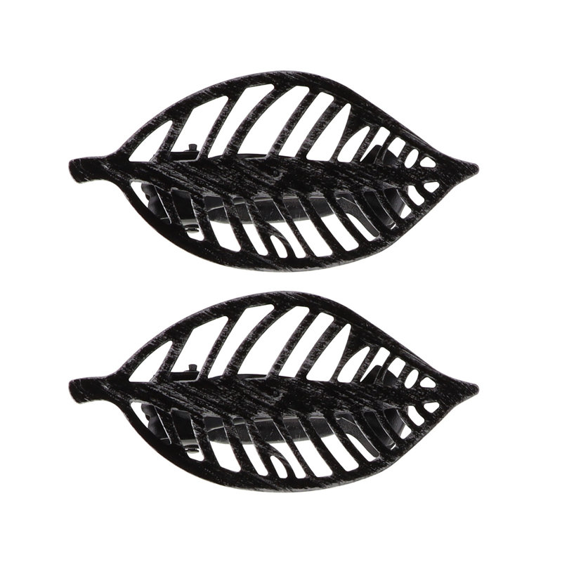 Leaf Curtain Tiebacks Set of 2, Black