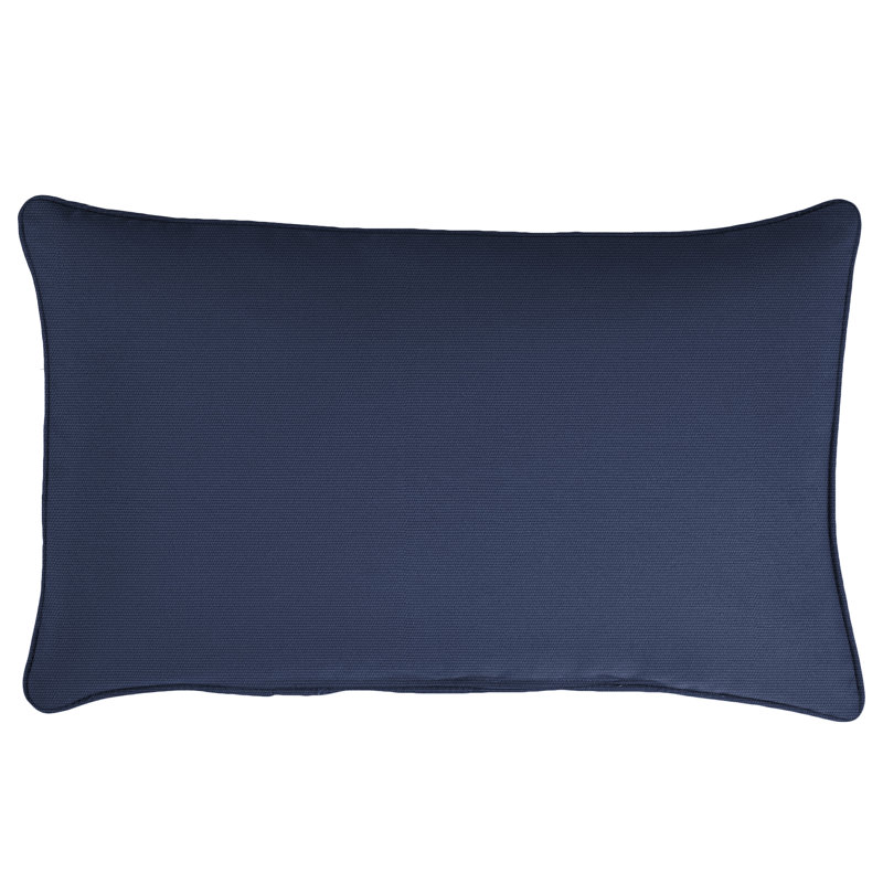 Coussin décoratif intérieur / extérieur Sunbrella®, Toile bleu marine, 12 po x 24 po