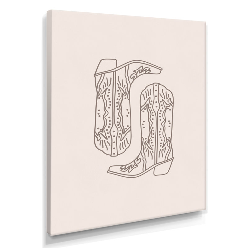 Illustration de bottes de cowboy, Toile tendue, H 32 po x l 24 po x P 1 po