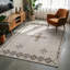 Tapis à motif géométrique marocain beige Thambiah-558934877