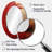 Red Gold Fusion Spiral I - Gold Modern Oval Wall Mirror-259109735