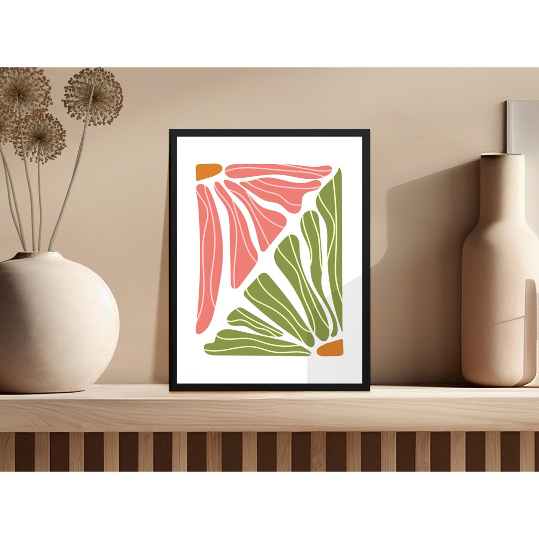 Abstract Floral Design Artwork For Walls Decorative Framed Poster
