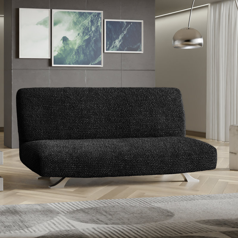 Housse extensible pour futon - Facile à nettoyer et durable - Collection Comfort, Noir