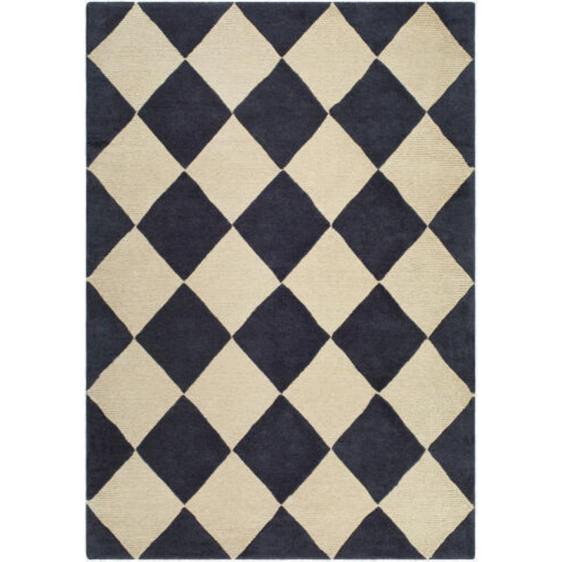 Tapis d'intérieur fait à la main Isaac, Rectangle 5 pi x 7 pi 6 po