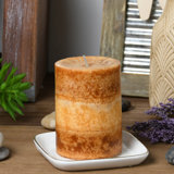 Warm Tobacco Woods Scented Pillar Candle