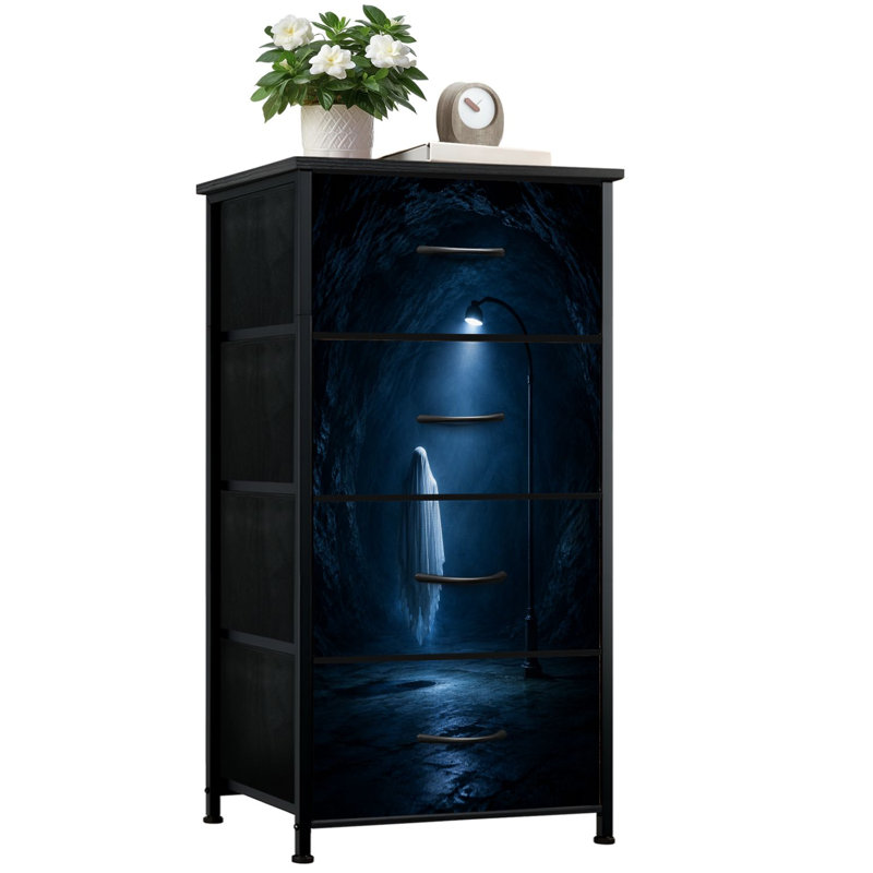 Commode de rangement verticale 4 tiroirs Ghost
