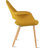 Colley Cornelison Upholstered Solid Back Arm Chair – Mid-Century Modern Design with Fabric Seat and Wood Legs-1139501422-1088135284-1105057347