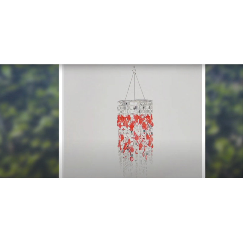 Lustre d'extérieur à piles transparent H 18 po H 2 po