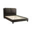 Grand lit Modern Modern Elegance, revêtement en similicuir brun avec tête de lit, sans sommier pour la chambre à coucher, tête de lit brun, base, mobilier-1792642110