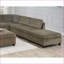 Repose-pieds de salon modulaire en chenille brun clair brun clair contemporain | Brun | Bois
