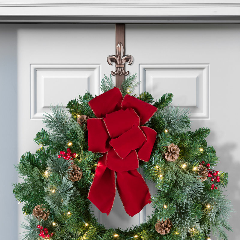 Adjustable Length Wreath Hanger with 4 Interchangeable Icons, Orb