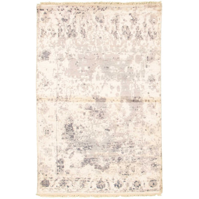 Fıratcan One-of-a-Kind 3'10" X 5'11" 2010s Wool Area Rug in Cream
