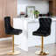 Tabourets de bar réglables en velours noir - confortables pour la maison et la cuisine (de 2 avec siège-1485603417-1485603419