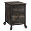 Caisson à dossiers en chêne foncé, rangement efficace pour les fournitures de bureau, tiroir coulissant lisse, dossiers suspendus de format lettre inférieur, mobile avec, guide d'assemblage facile, finition du piédestal, documents