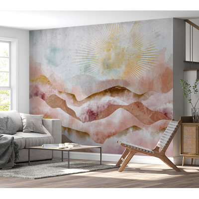 Peel & Stick Abstract Wall Mural - Majestic Mountains