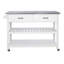Chariot de table Kicthen blanc avec deux tiroirs (sans tabouret)