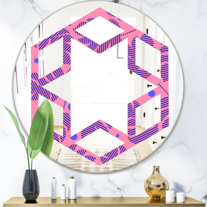 Miroir mural éclectique Hexagon Star, 23,6 po x 23,6 po