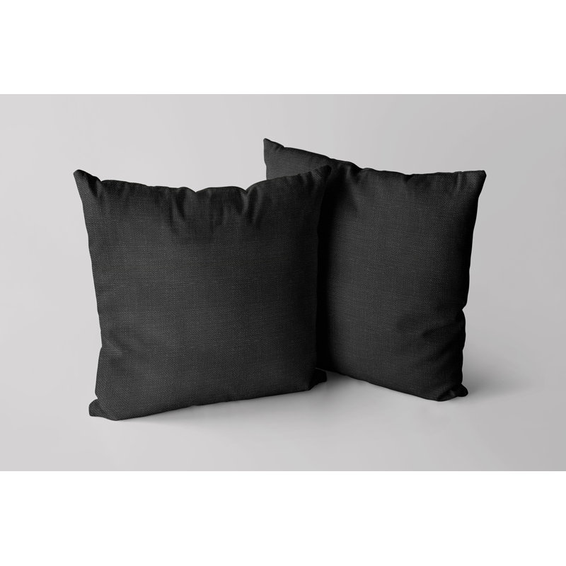 Housse de coussin carré S&G Slubb, Gris anthracite, 20 po X 20 po