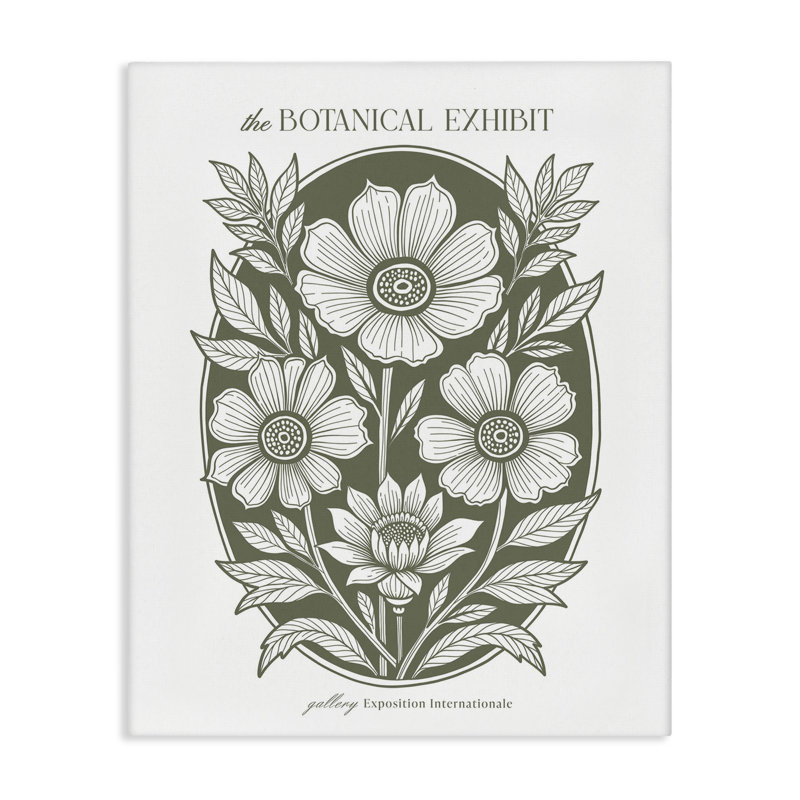 Art mural sur toile Rounded Country Blooms, design par Lettré et doublé, H 48 po x l 36 po