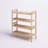 6 Pair Stackable Solid Wood Shoe Rack