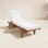 Jivera 25" Acacia Patio Chaise Lounge