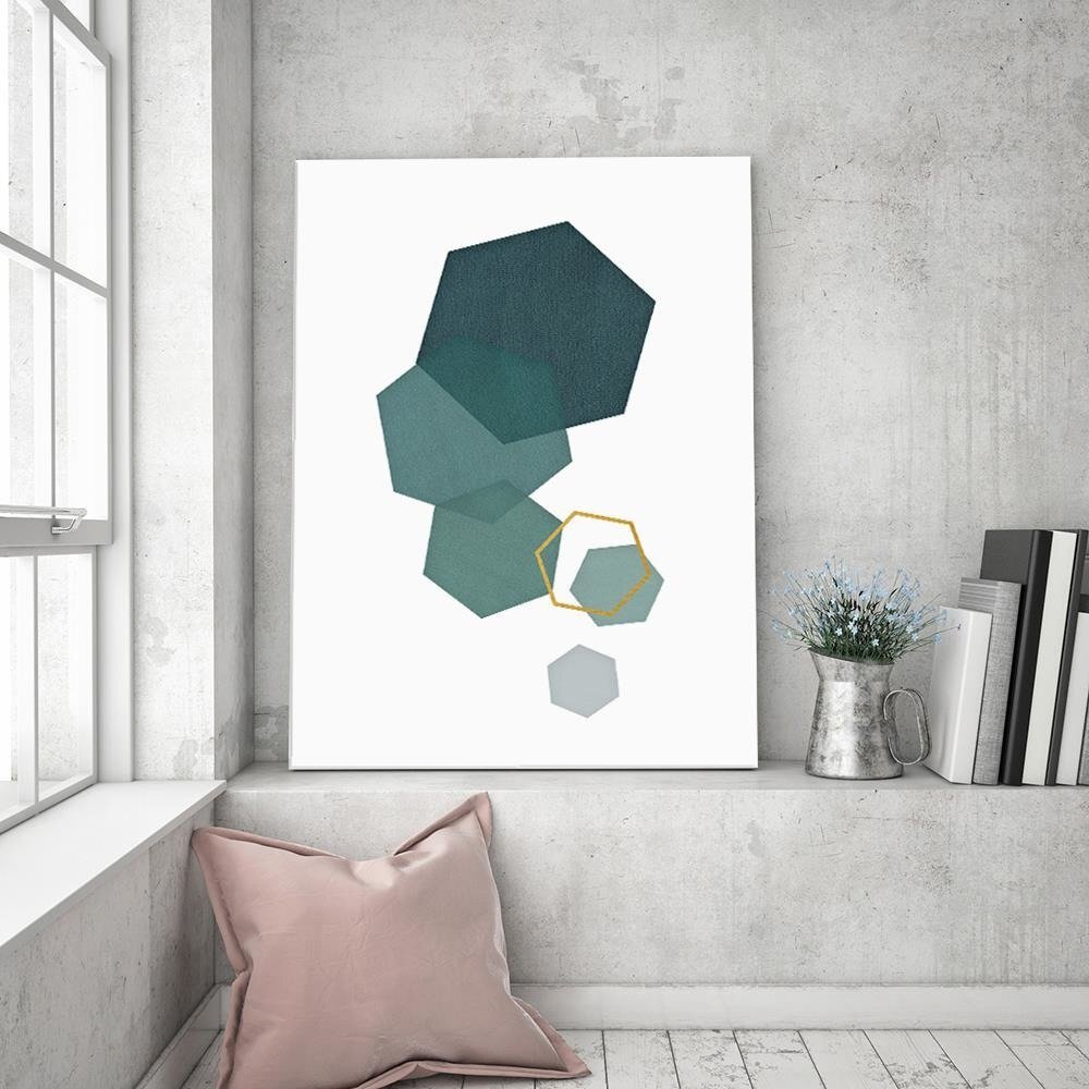 Leinwandbild Hexagons 2