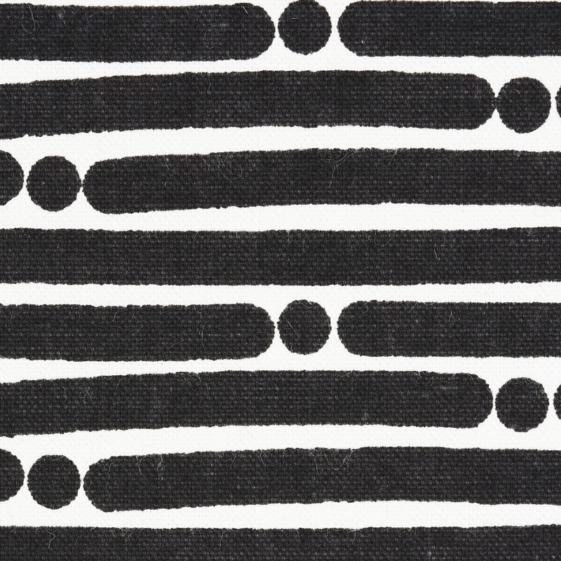 Dot Dash Fabric, Black
