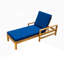 Chaise longue d'extérieur à dossier réglable en bois d'acacia convenant aux jardins-1164427432