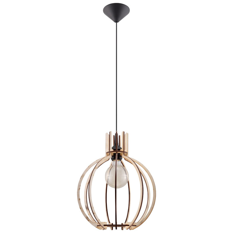 Ogle 1 - Light Black/Brown Single Pendant, 90cm H x 30cm W x 30cm D